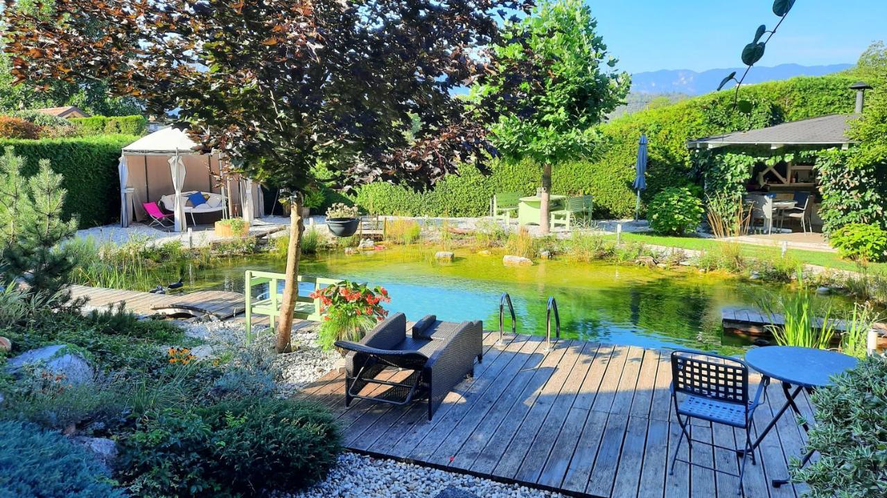 Garden Paradise Bled Apartments - Garden, Pond And Castle View 外观 照片
